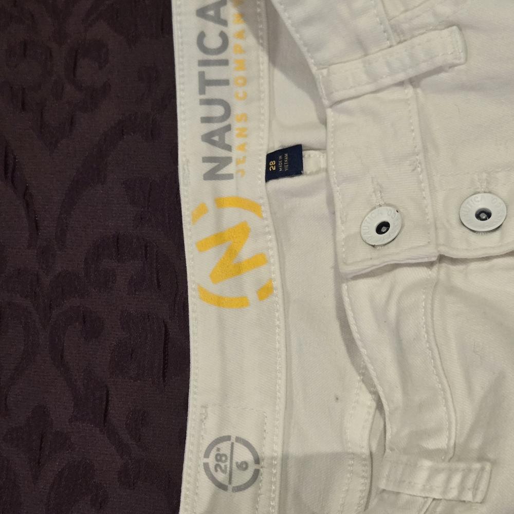 Nautica Womens White Stretch Denim Skirt. Size 28. mini. - Picture 5 of 9